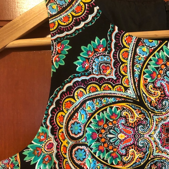 London Times Black Print Dress Size 4 NWT - Picture 2 of 6